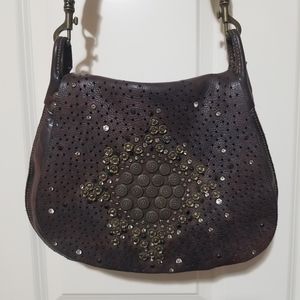 Campomaggi Studded Leather Shoulder/Crossbody Handbag